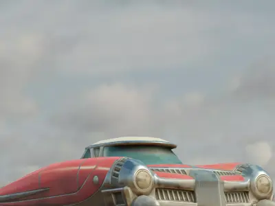 Fallout Car 3D Model Free low-poly 3D model