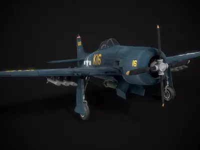 WW2 Grumman F8F Bearcat 3D model