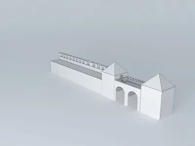 reconstruction of hadrians wall Free 3D model