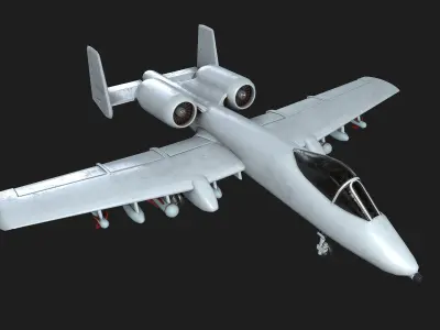 A-10 Thunderbolt  Low-poly 3D model