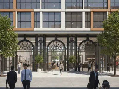 residential and commercial building Low-poly 3D model