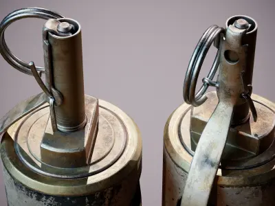 Stun Grenade PBR game ready asset Low-poly 3D model