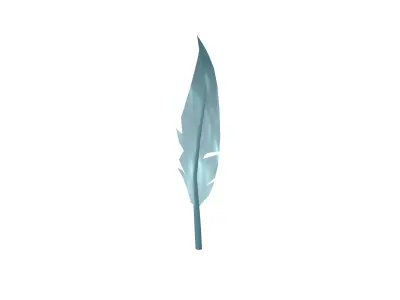 Feathers v1 002 Low-poly 3D model