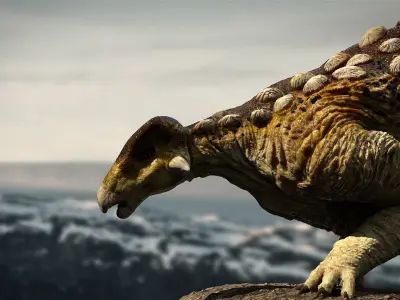 EuropeltaSaurus 3D Rigged model Low-poly 3D model