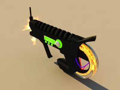 futuristic weapon Free low-poly 3D model