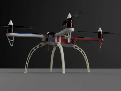 Alien 450 Quadcopter Low-poly 3D model