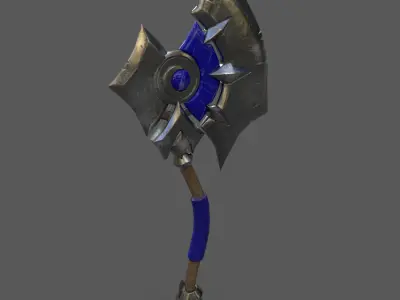 Vintage Gaming Axe Low-poly 3D model