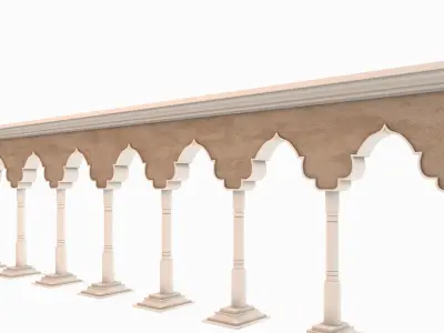 classic moroccan arch Low-poly 3D model