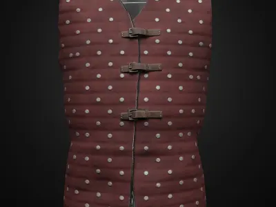 Brigandine Medieval Armor Low-poly 3D model