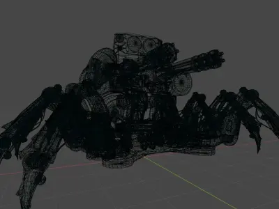 Spider fighting robot 3D model