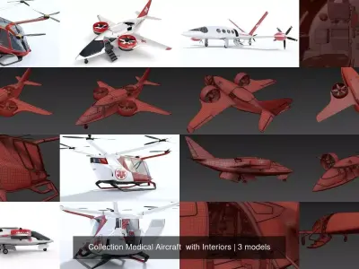 Collection Medical Aircraft with Interiors 