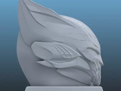 High-Detail Cybernetic Soldier Helmet PM-101 3D print model