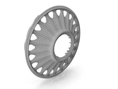 CJ Classics Wheel Cover 14 OEStyle Without Center Cap Low-poly 3D model