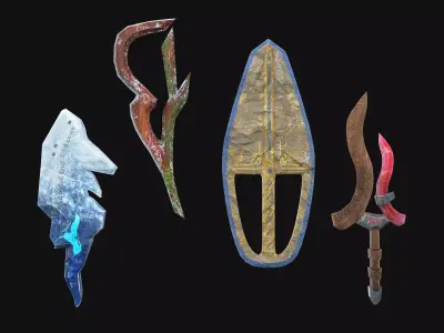 Seasonal Weapons Low-poly 3D model