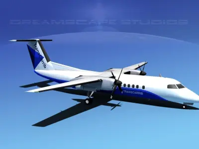 DeHavilland DHC-8-Q300 Trans Carribean 3D model