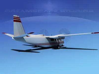 Rockwell Turbo Commander 690 V13 3D model