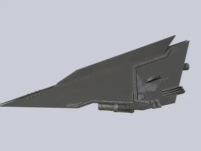 Alien ship Low-poly 3D model