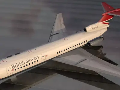 Hawker Siddeley HS-121 Trident 2E 3D model