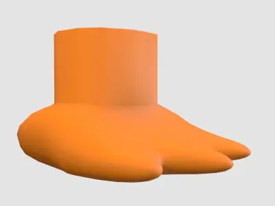 animal cartoon foot  3D model