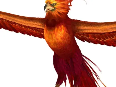 Fantasy Phoenix Eagle Low-poly 3D model