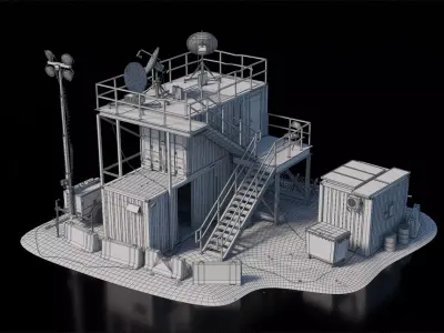 Warzone - Outskirt Comms 3D model