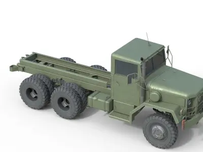Military Cargo Truck m35a2 Low-poly 3D model