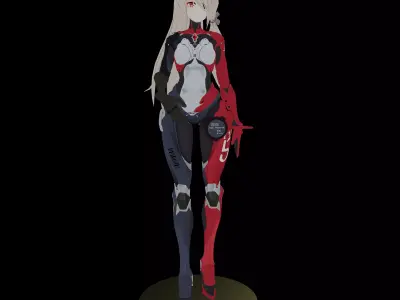 Prototype Anime Girl Tower of Fantasy Style STL 3D Print Model 3D print model