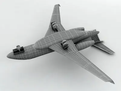 Embraer Legacy 450 Aircraft Low-poly 3D model