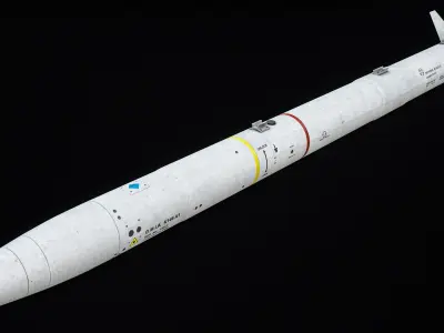 Aim-132 ASRAAM Missile PBR 3D model