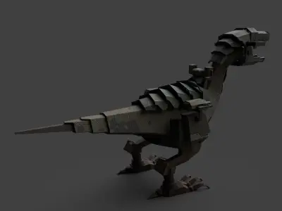 Dinosaur Robo Low-poly 3D model