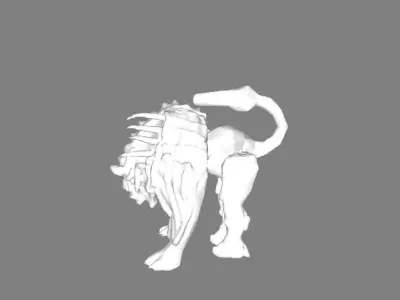 mostro bestioide Low-poly 3D model