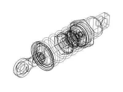 RC Shock Absorber Front 3D model