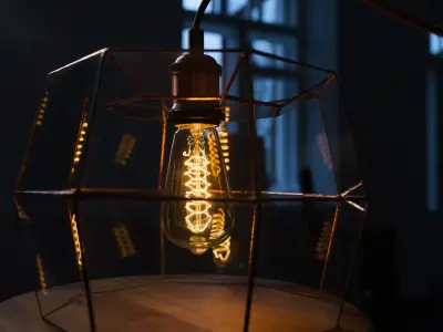Pendant geometric glass light Loft Free 3D model