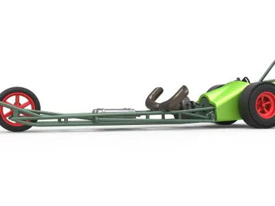 3 wheeled dragster with Turbonique Rocket Turbine Scale 1 to 25 3D print model