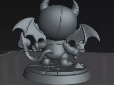 Tiny Demon Cute Miniature STL 3D print model