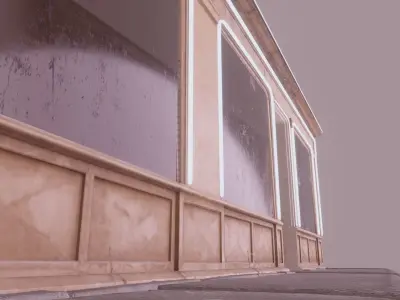  Classic Building Facade Low-poly 3D model