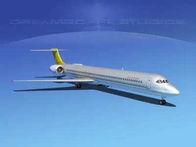 McDonnell Douglas MD80 SAS Snowflake 3D model