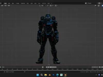 4K futuristic concept sci-fi design mecha man 3D model