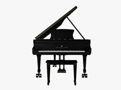 Piano Steinway Concert Grand Model D 3D model