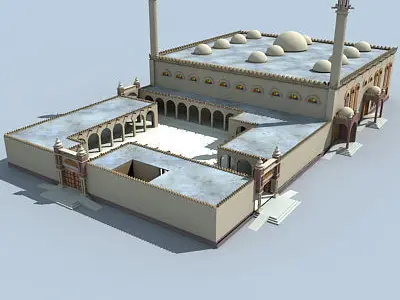 Arabic Mosque Building 3D model