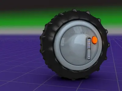 Futuristic Bike Wheel 3D model
