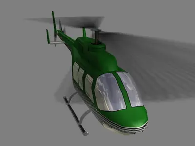 Jet Ranger V3 Helicopter Low-poly 3D model