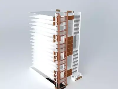  A contemporary building 3D model
