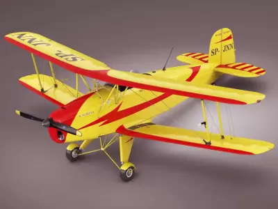 Bucker Bu131 Jungmann  Tatra T-131 3D model