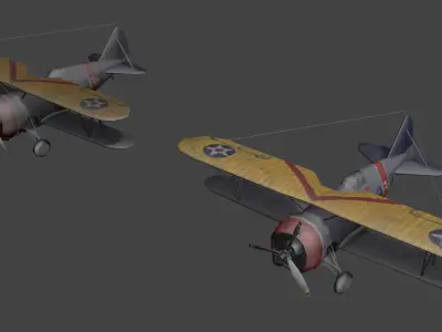 Battleship Set Vol01 LowPoly GameModel Low-poly 3D model