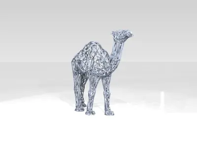 Dromedary Wireframe 3D model