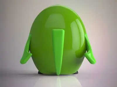 Cartoon bird 3D model