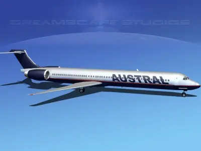 McDonnell Douglas MD-80 Austral 2 3D model