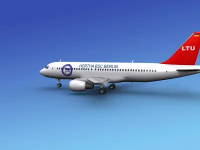 Airbus A320 Hertha BSC Berlin 3D model
