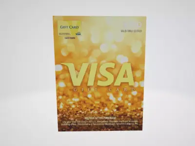 50 Visa Balloon Gift Card Low-poly 3D model